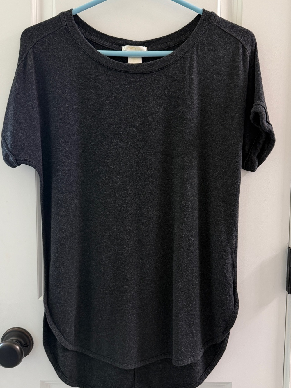 Matty M Black Short-Sleeve Crewneck Tee